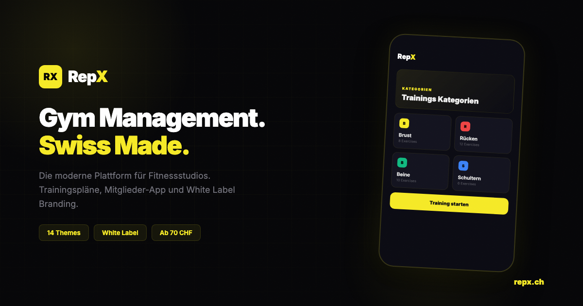 RepX — White Label Gym Management Software aus der Schweiz